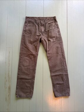 Levis 505 Jeans Mens 32x32 Black Regular Straight Mid Rise Dark Wash Denim
